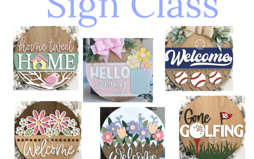 Spring Door Sign Class